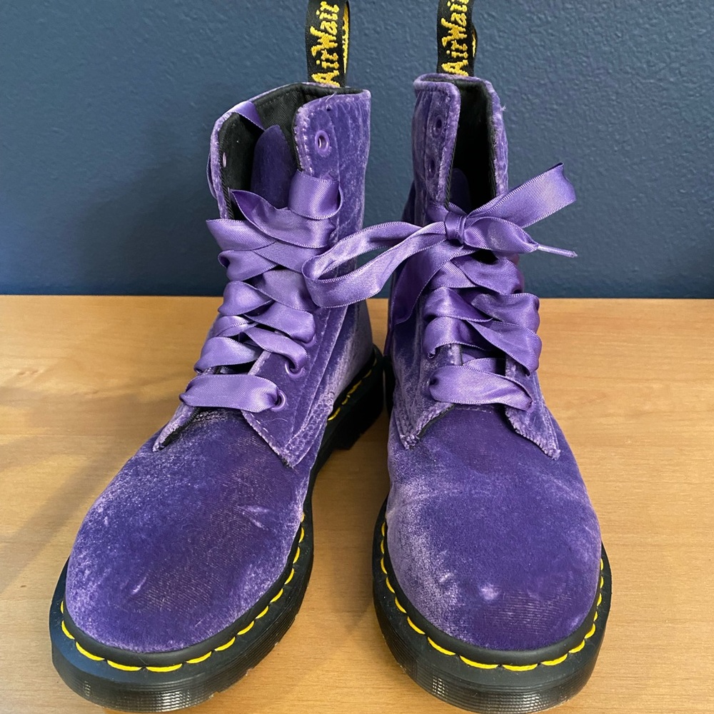 Purple Velvet 1460 Pascal Dr Martens Boots